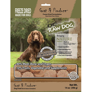 Freeze Dried Goat & Produce Sliders 14oz  OC Raw, fd, freeze Dried, goat, Produce Sliders 